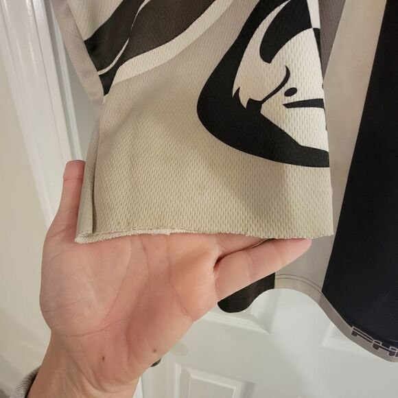 Thor Men's Motocross Racing Motorcycle Jersey gray black white size small - Picture 2 of 3